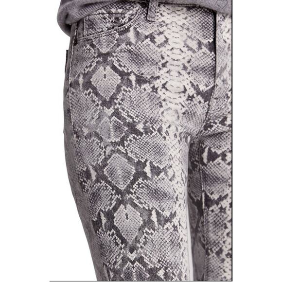 HUDSON Denim NWT Barbara High Waist Super Skinny Jeans in Metallic Python // 00 - Picture 3 of 14